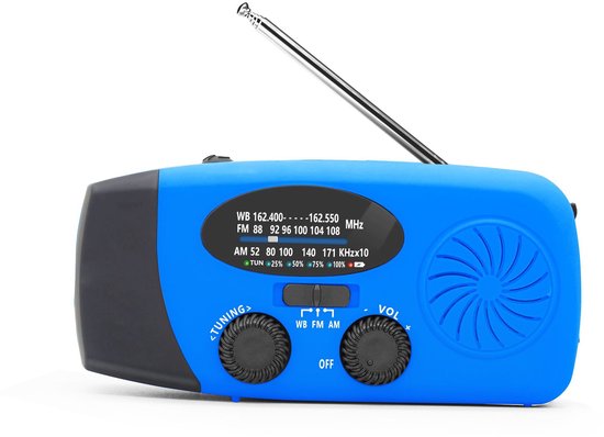 Wetternotfunkgerät Mit 2000 Mah Akku, Solarbetrieben, Am/fm/noaa-empfang, Sos-funktion