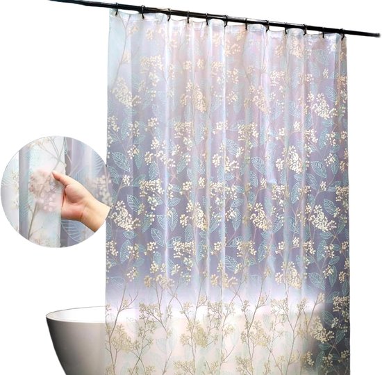 200 X 180 Cm Duschvorhang Mit Vanillemuster, Wasserdicht Und Schimmelresistent