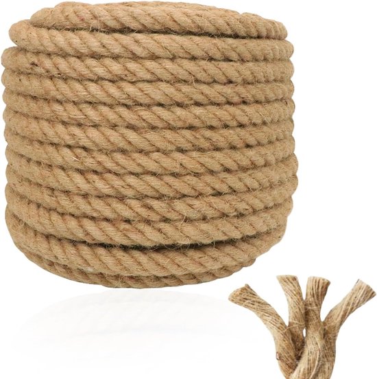 10 M X 20 Mm Dickes Naturjute-web- Und Bastelseil