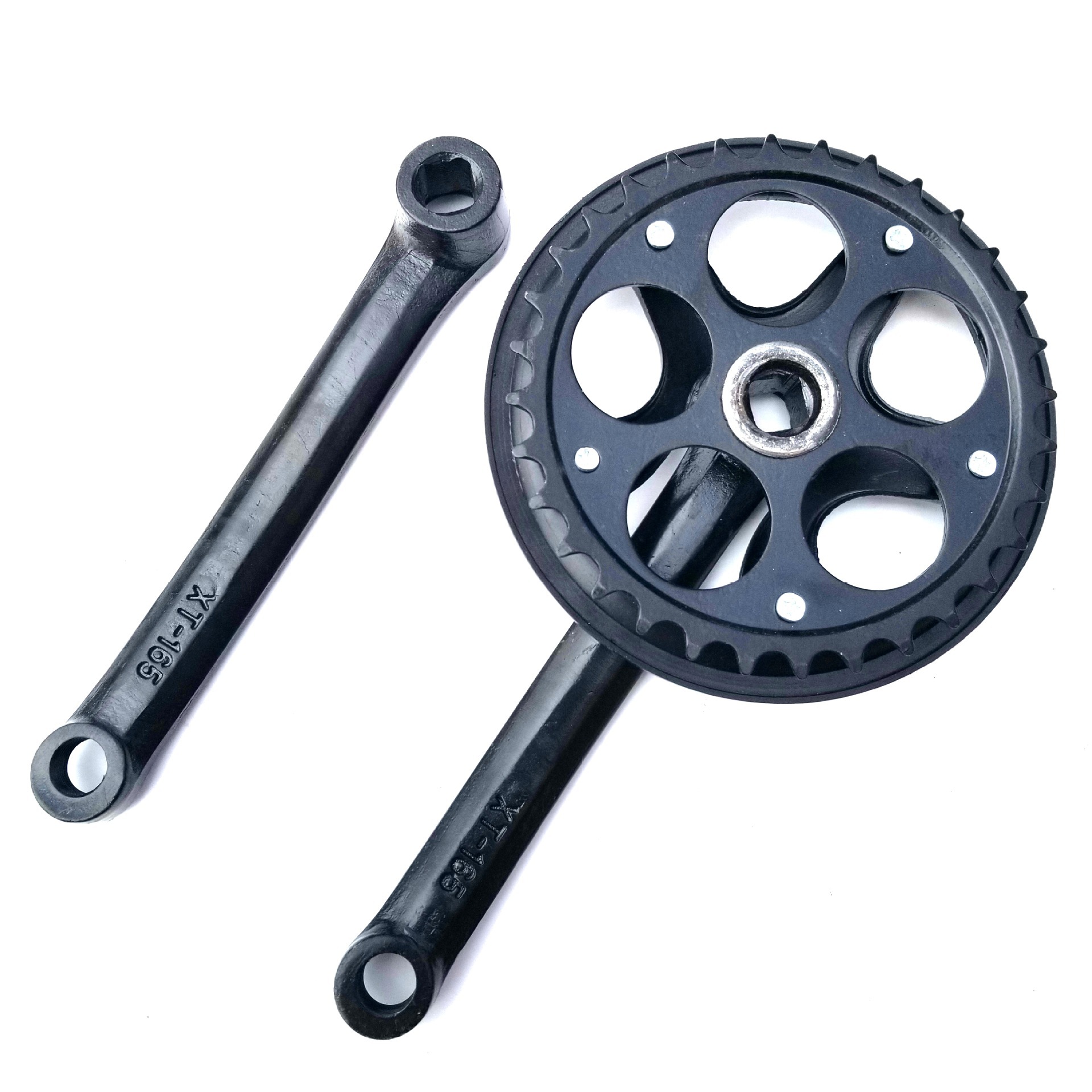 Fahrrad-roulette 26/24, Vierkantlöcher, 36 Zähne, 32 Zähne, Elektro-lack-roulette, Kurbel, Großes Zubehör, 2-teiliges Set