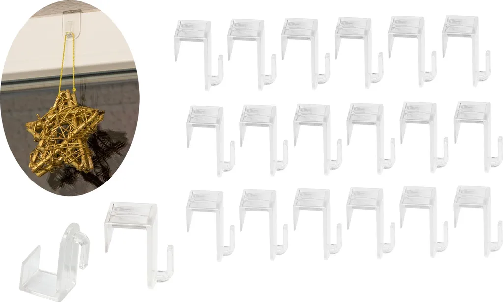 24-teiliges Set Tür- Und Fensterhaken – Verdeckt Und Effizient – Passend Für Fensternischen Bis Zu 1,7 Cm Tiefe.