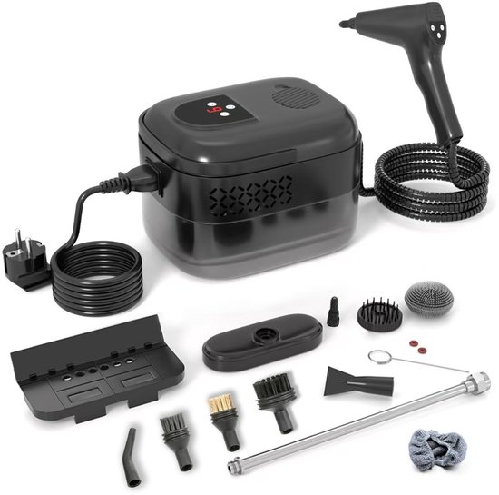 Dampfreiniger Mit 16 Aufsätzen, 2500 W, 1400 Ml Tank, Tragbar, 6 Geschwindigkeitsstufen, 15 Sekunden Vorheizzeit, Für Zuhause/auto.