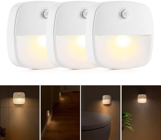 3-teiliges Kabelloses Led-nachtlicht-set - Mit Bewegungssensoren