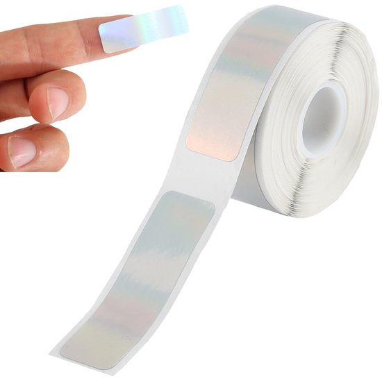 2 Rollen, 280 Blatt 12 Mm × 40 Mm Thermohologramm-etikettenband, Selbstklebende Reflektierende Aufbewahrungsetiketten