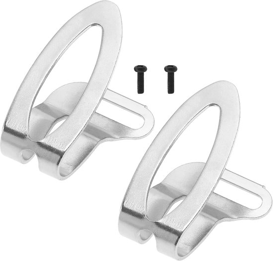 2 Stück Gürtelclips Mit Schrauben Für Akku-bohrschrauber – 372229 – 331277 – Kompatibel Mit Hitachi 18v – Zubehör Für Akku-bohrschrauber – Gürtelschnalle – Silber