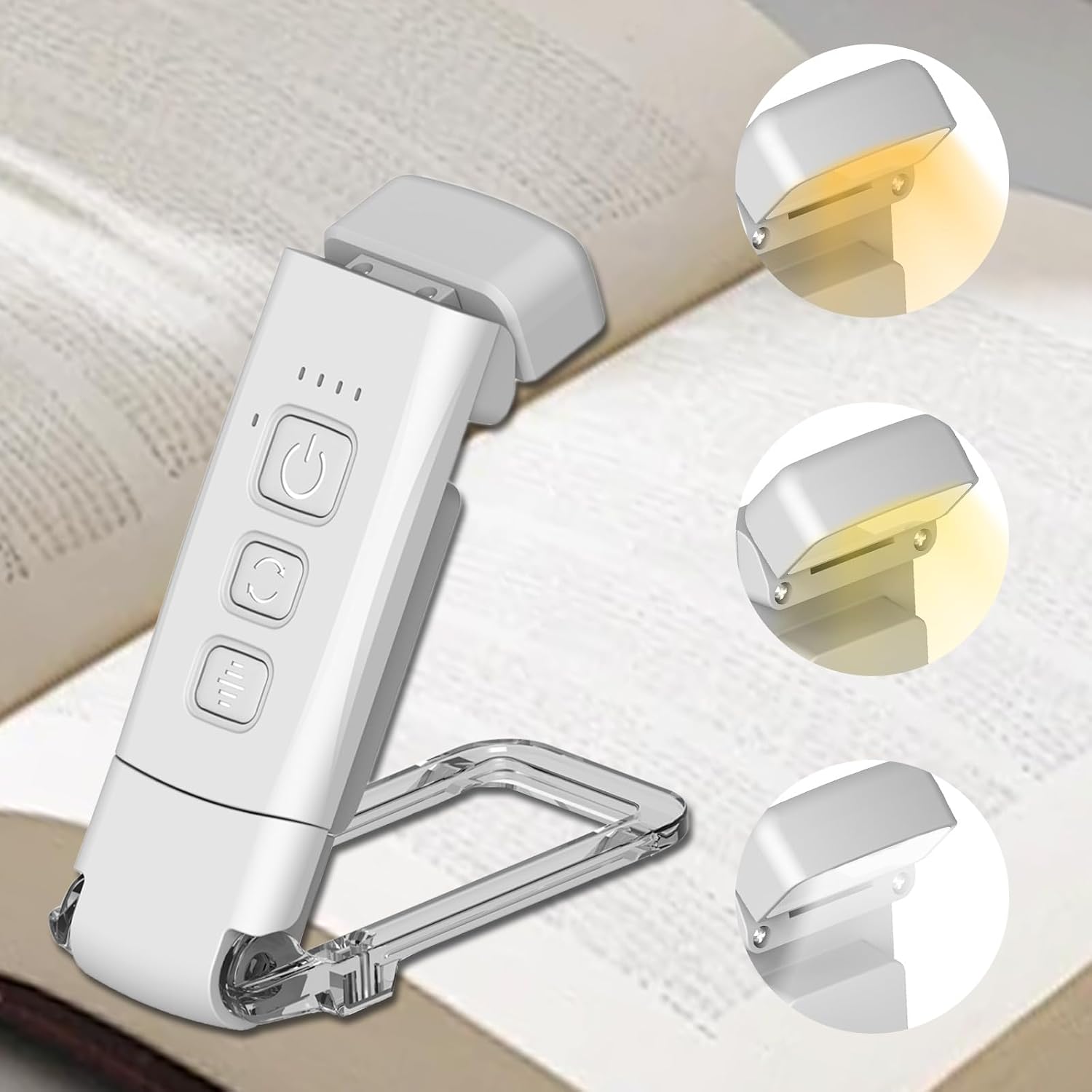 Leselampe, Schlaflampe, 3 Farbmodi & 5 Helligkeitsstufen, Wiederaufladbare Led-lampe, Wiederaufladbare Buchlampe, Geschenk Für Lesebegeisterte Kinder
