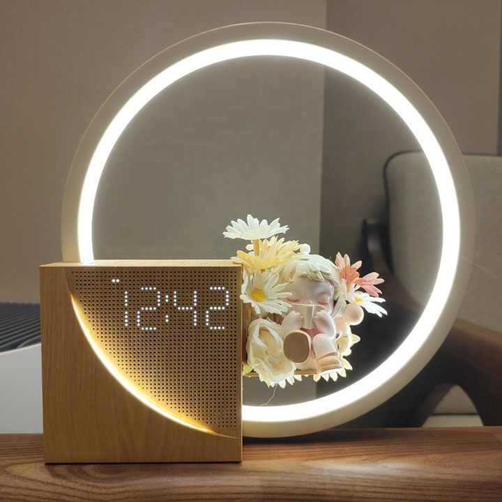 10-w-nachttischlampe – Wecker, 3 Helligkeitsstufen, Touch-bedienung, Dimmbar, Tischlampe Mit Usb-ladefunktion