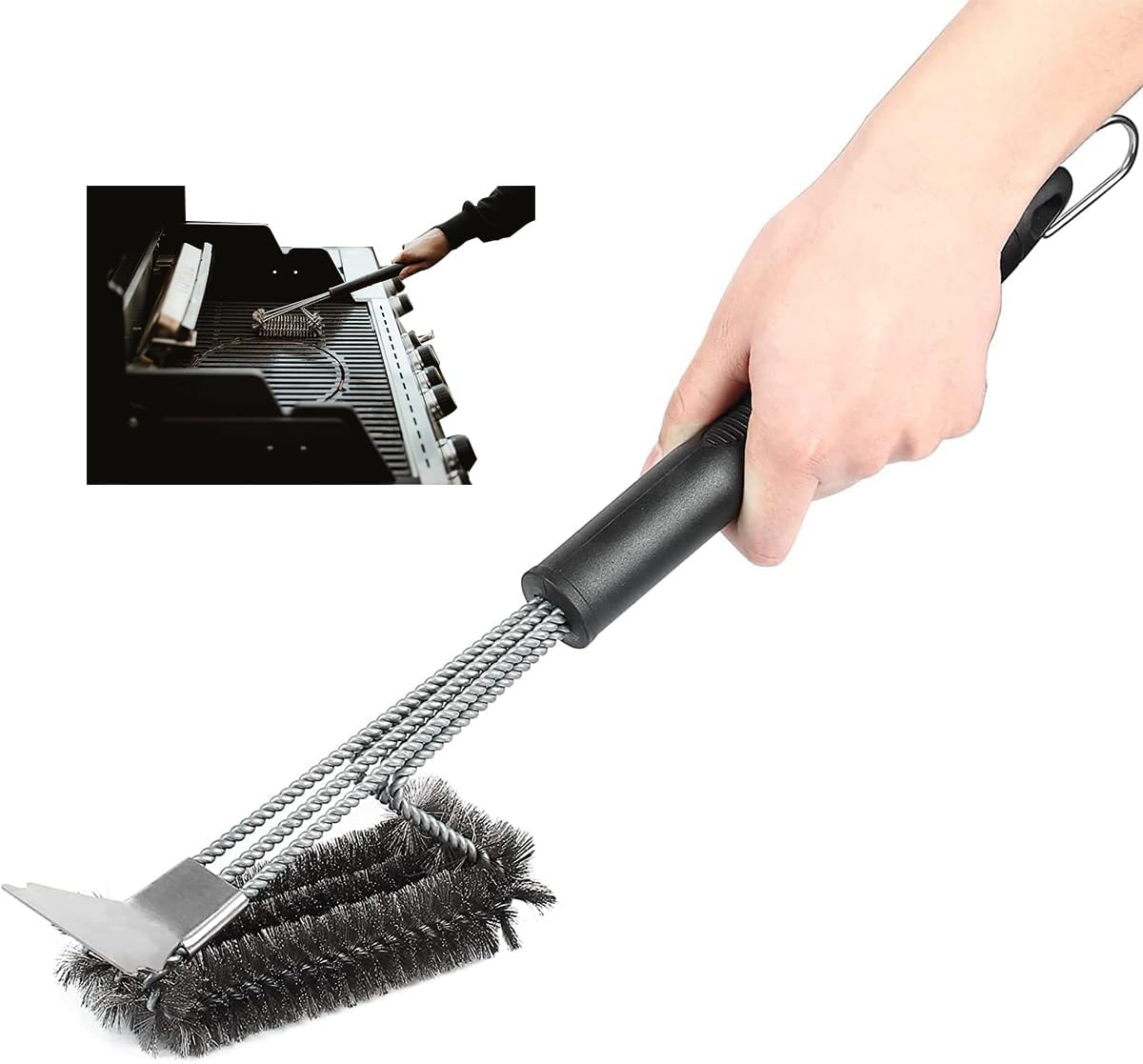 Grillreinigungsbürsten Und -schaber – 45 Cm Edelstahl-grillreiniger – Grillzubehör Und -werkzeuge Für Gas-, Holzkohle-, Elektro- Und Infrarotgrills