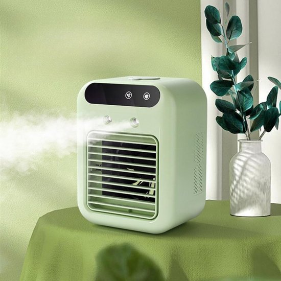 Tragbarer, Leiser 500-ml-luftkühler, 3-in-1-tischventilator, Für Zimmer/studentenwohnheim, Gemüsegarten