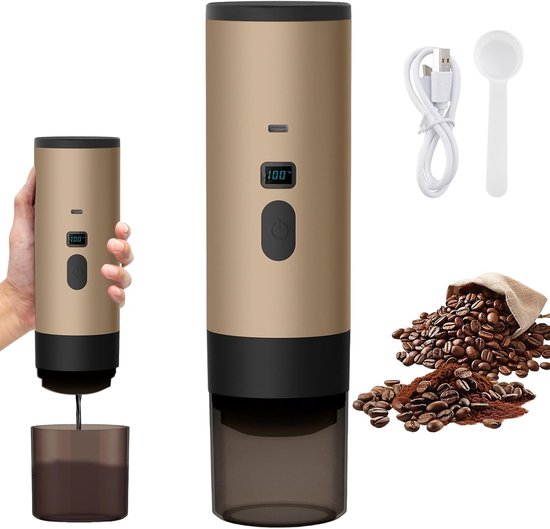 Tragbare 3-in-1-espressomaschine Mit Wiederaufladbarem 12-v-anschluss Und Tasse (orange)