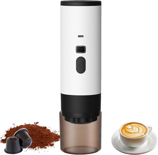 Tragbare 3-in-1 Elektrische Espressomaschine Für Camping, Auto, Wohnmobil & Reisen (weiß)