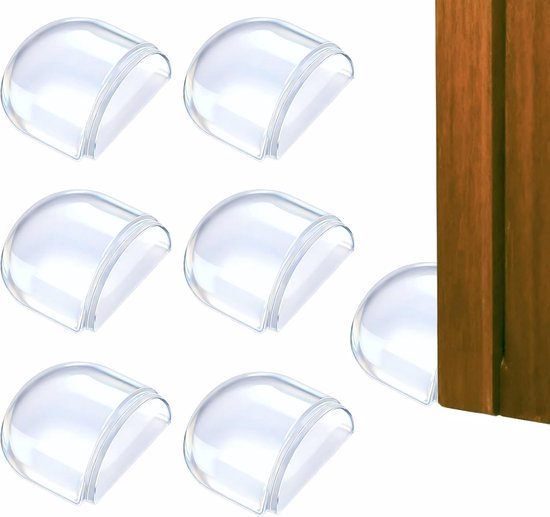 7-teiliges Set Aus Transparenten, Selbstklebenden Türstoppern Und Polsterkissen