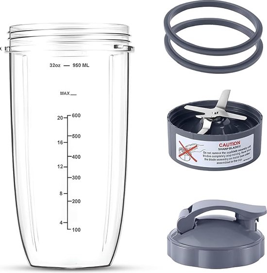 32-oz-ersatzbecher Für Den Becher Mit Tragbarem Deckel, Premium-extraktionsklinge Als Ersatz Für Den Mixer, 2 Deckelringe, Zubehör