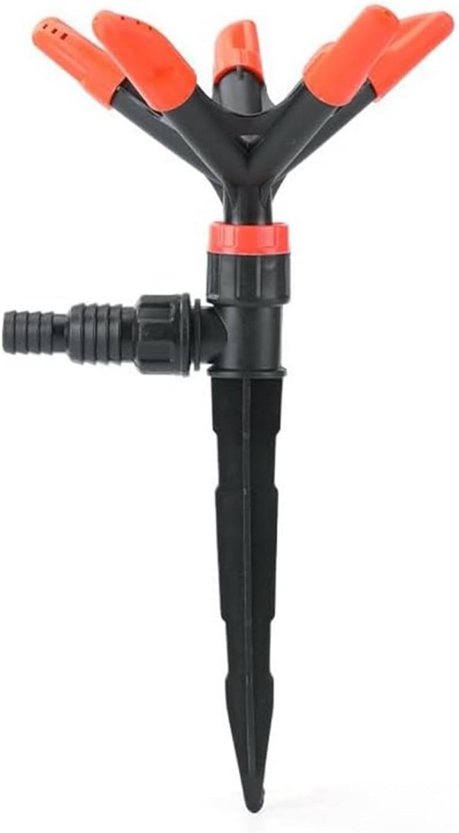 Automatischer Gartensprenger – Höhenverstellbar – 360°-drehung – 5-armiger, Drehbarer Rasensprenger – Rasensprenger