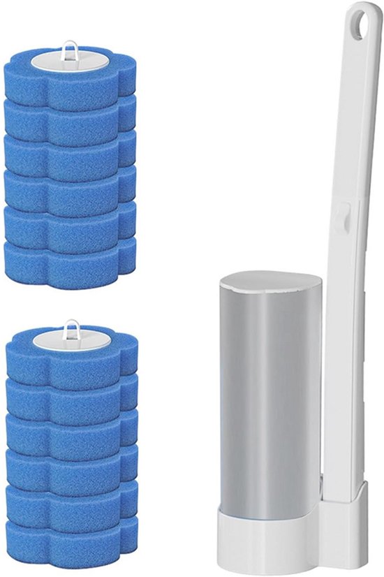 Einweg-toilettenbürsten-set – Mit Halter Und 12 Ersatzköpfen