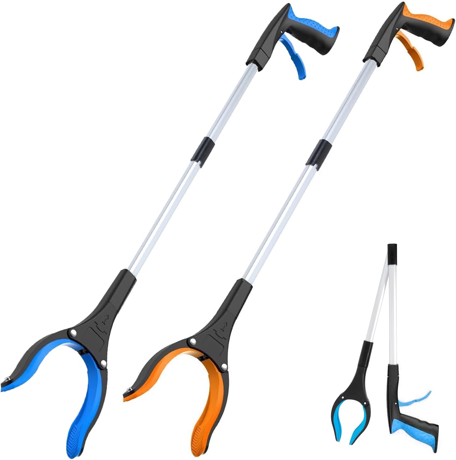 Greifzange Und Reichweitenhilfe – 81 Cm Extra Lange, Faltbare Greifzange Und Reichweitenhilfe – Robuste Hebehilfe, Für Senioren, Mülltonnen