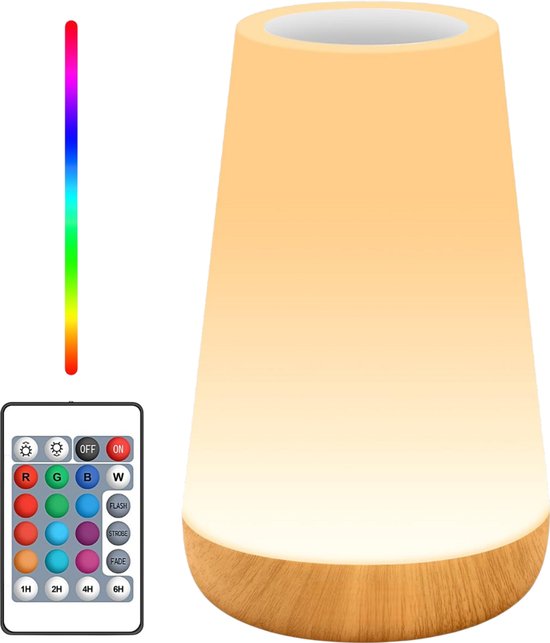Berührungsempfindliches Led-nachtlicht, 13 Rgb-farben, Per Fernbedienung Dimmbar, Tragbares, Wiederaufladbares Umgebungslicht, 65 X 152 Mm
