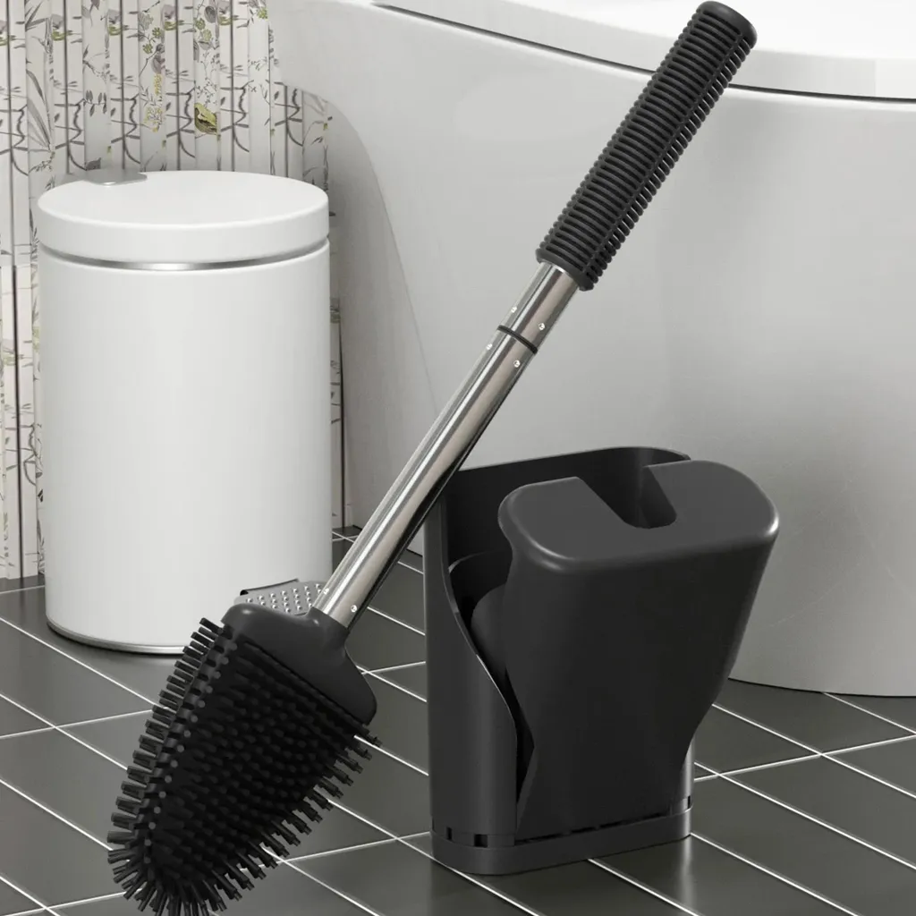 Toilettenbürste, Silikon-toilettenbürste, Wand-toilettenbürste, Toilettenbürsten-set, Stand-toilettenbürsten-set Mit Flacher Spitze, Toilettenbürste Mit Weichen Spitzen