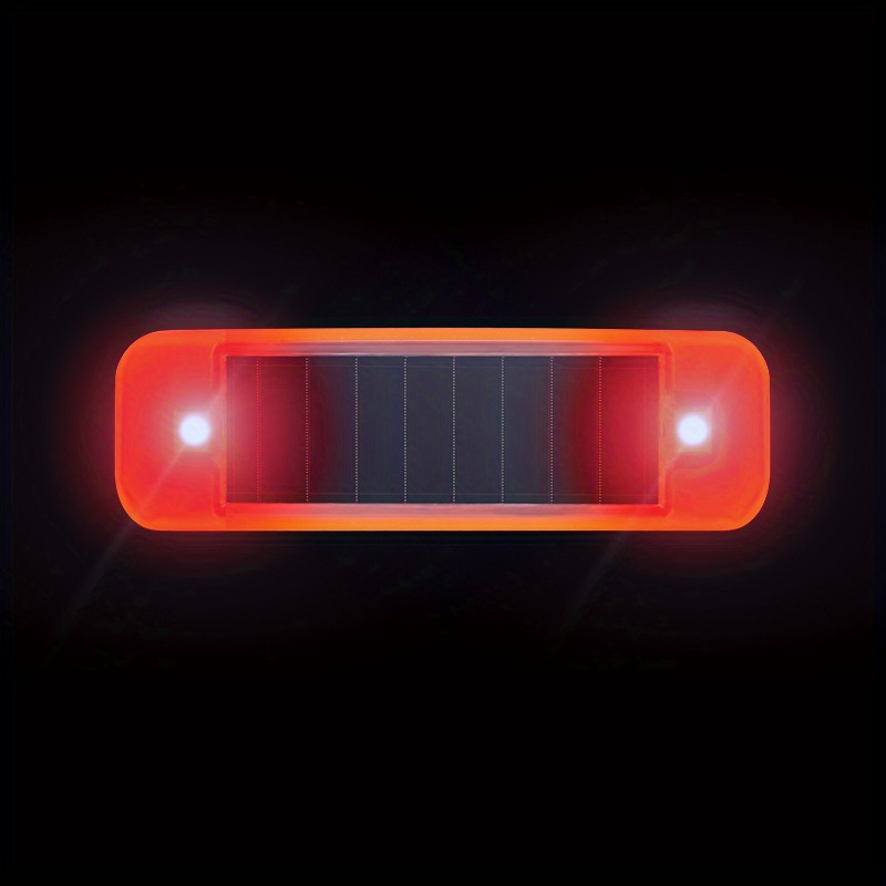 4-teiliges Set Solarbetriebener Led-sicherheitsleuchten Für Motorräder Und Fahrräder, Rot/grüne, Nachtsichtbare Dekorative Ambientebeleuchtung