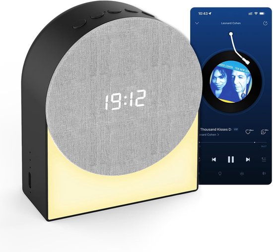 Weißrauschen-wecker Mit Nachtlicht, 4-in-1-bluetooth-lautsprecher, Natürliche Klangeffekte, Einschlafhilfe, Wiederaufladbar, Timer, Einstellbare Helligkeit