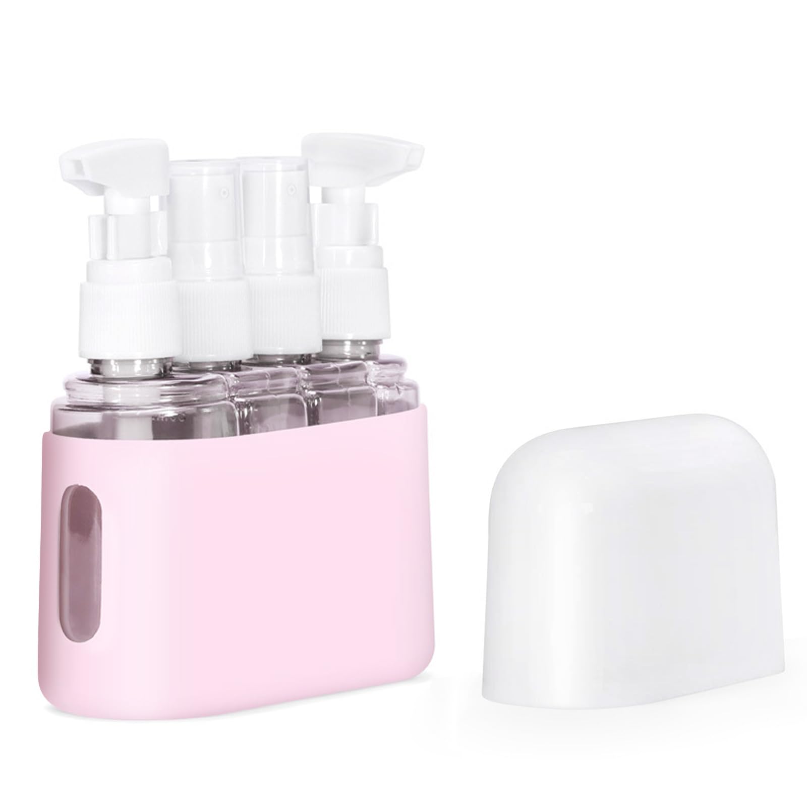 4-in-1-reiseflaschen-set, Auslaufsicher Und Wiederbefüllbar, Inklusive Etiketten Und Box, Für Kosmetik, Flüssigkeiten Und Shampoo
