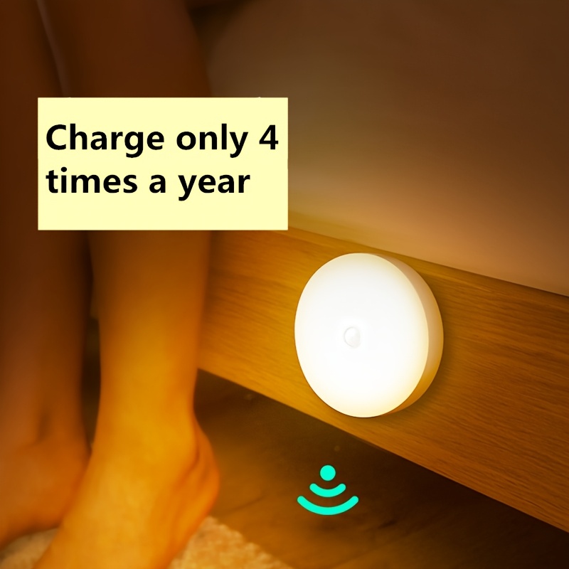 4er-pack Wiederaufladbare Led-nachtlichter Und Schranklampen Mit Usb-anschluss Und Bewegungsmelder.