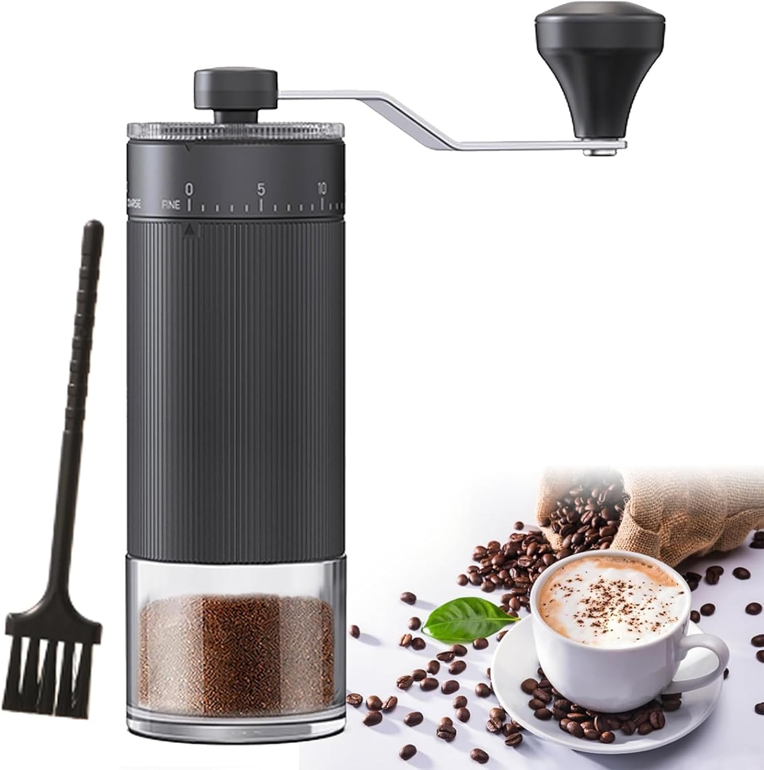 Tragbare, Manuelle Kaffeemühle – Kaffeemühle Mit 40 Mahlgraden – Manuelle Kaffeemühle – Keramik – Für Reisen & Camping