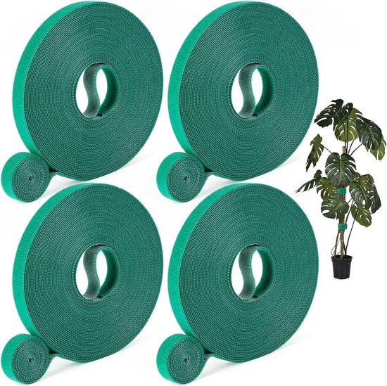 40 M (4 X 10 M) Selbstklebendes Klettband Für Gartenarbeiten – Grün