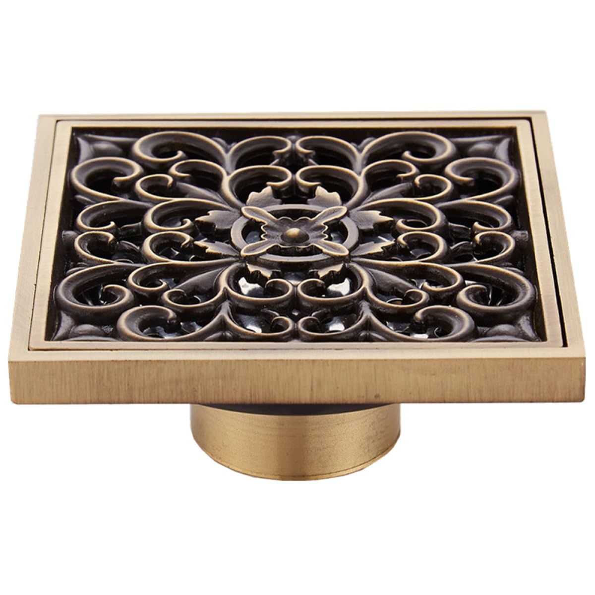 Quadratischer Abflussdeckel Aus Messing Im Retro-stil, Geruchshemmend Und Insektenabweisend, Robust Und Langlebig, Geeignet Für Balkone, Badezimmer Und Den Außenbereich.