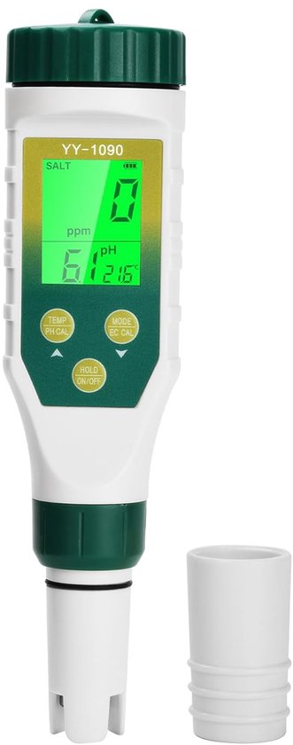 Aideepen Ph-messgerät Für Wasser, Ph/ec/tds/salzgehalt/thermometer, 5-in-1-ph-wert, Mit Automatischer Temperaturkompensation, Trinkwasser
