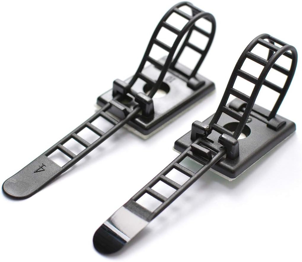50 Selbstklebende Kabelbinder Mit Schrauben Zur Sicheren Befestigung – Verstellbare Kabelmanagement-clips Und Schnallen Aus Nylon