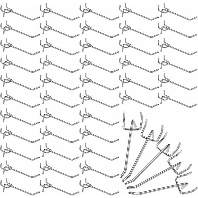 Stahl-lochwandhaken (50 Stück) – 10 Cm – Metall-lochwandhaken Zur Aufbewahrung Von Bürowerkzeugen