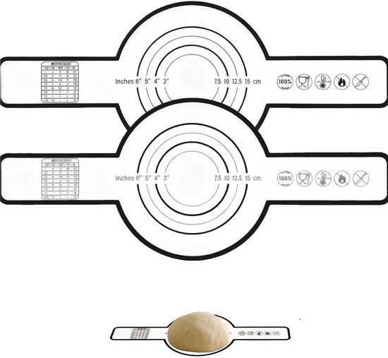 2-teilige Silikon-backmatte Für Brot, Geeignet Für Gusseiserne Töpfe, Antihaftbeschichtet, Mit Verlängertem Griff, Für Backöfen, Sauerteig - Rot