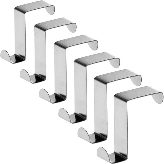 Geeignet Für Seger Edelstahl-türhaken-set, Schrank-hängegarderobenständer, 6-teilig, 5 Kg
