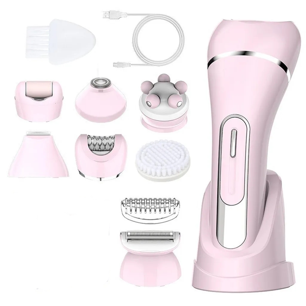 7-in-1 Haarentfernungsgerät Für Frauen, Elektrischer Rasierer Und Gesichtsrasierer Mit Led-anzeige, Geeignet Für Gesicht, Augenbrauen Und Nase.