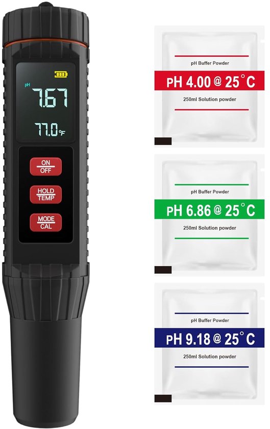 Ph-meter Für Wasser, 7-in-1, Tds-wassertester Ph/tds/ec/orp/salz/salt/sg/temp Mit Beleuchtetem Display, Digitales Ph-meter Für Trinkwasser, Aquarium