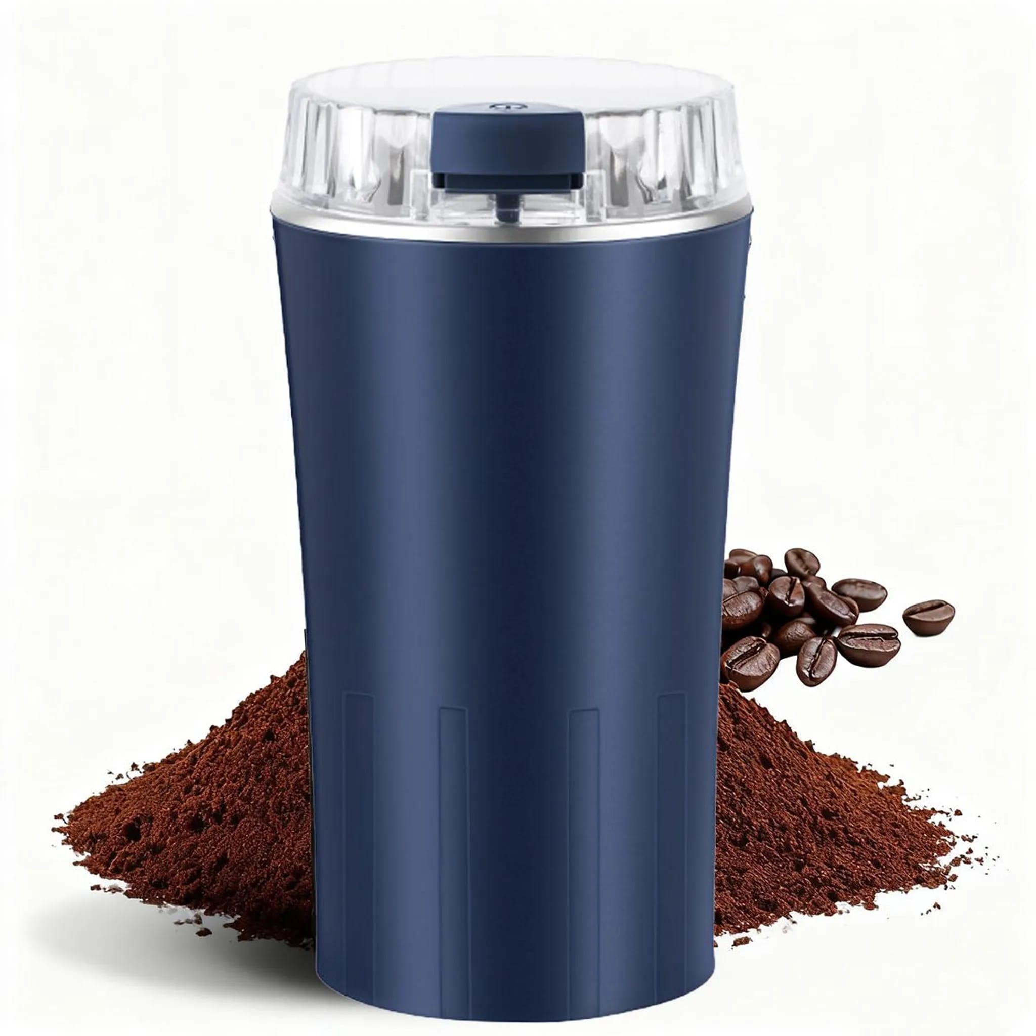 Elektrische Kaffeemühle, Leistungsstarke Gewürzmühle, Robuste Und Langlebige Edelstahlklingen, Tragbares Design.