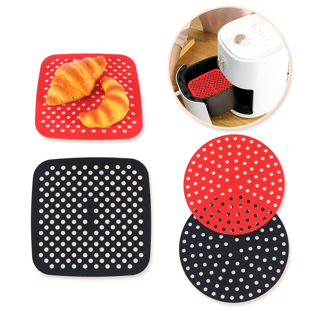 Silikon-airfryer-einlagen – Wiederverwendbare Airfryer-einlagen – Perforiertes Silikon-backpapier Für Airfryer – Silikonmatten Für Airfryer – Nicht