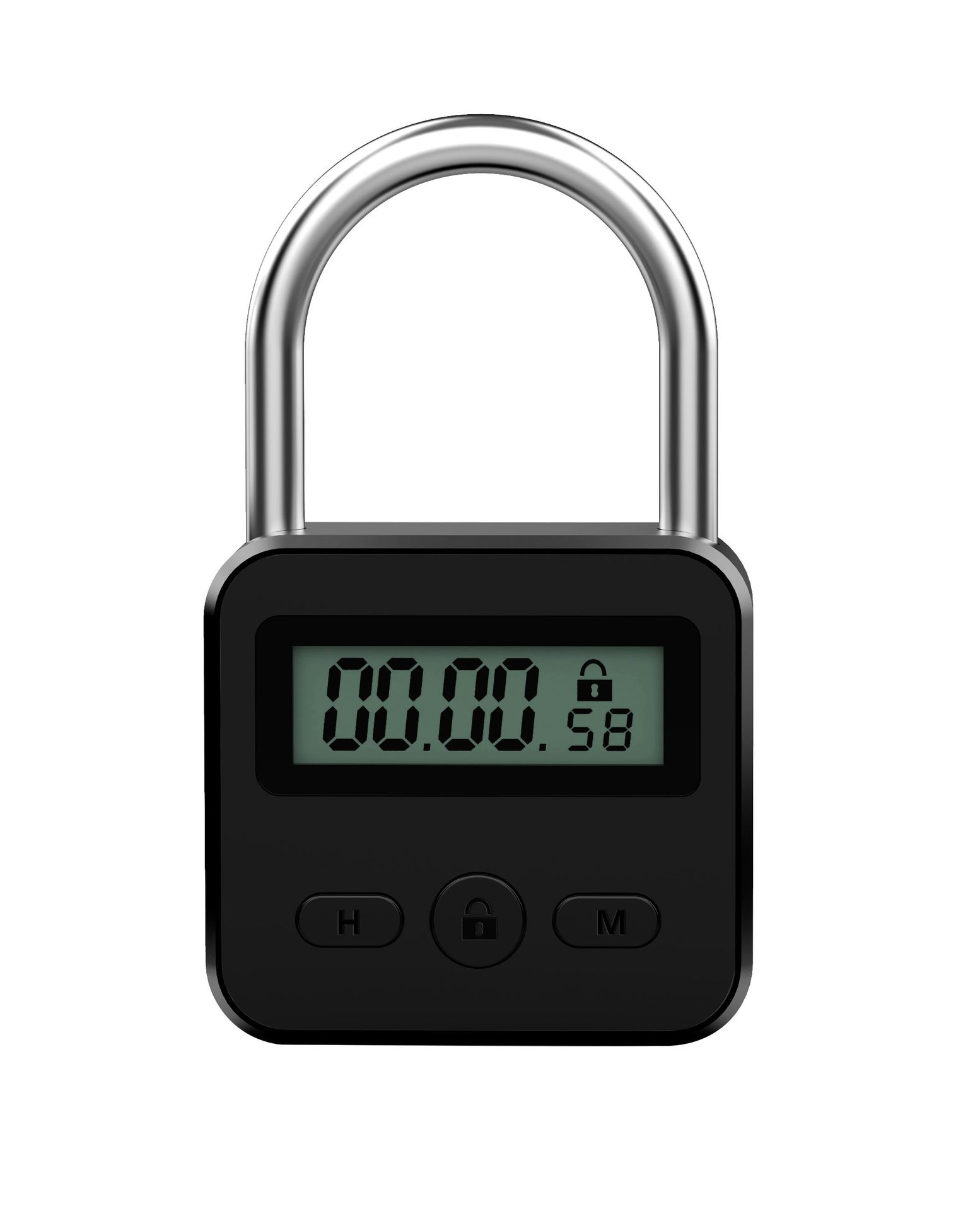 Zeitschaltuhr Aus Metall Mit Lcd-uhr (maximal 99 Stunden) Und Usb-zeitschaltuhr-vorhängeschloss.