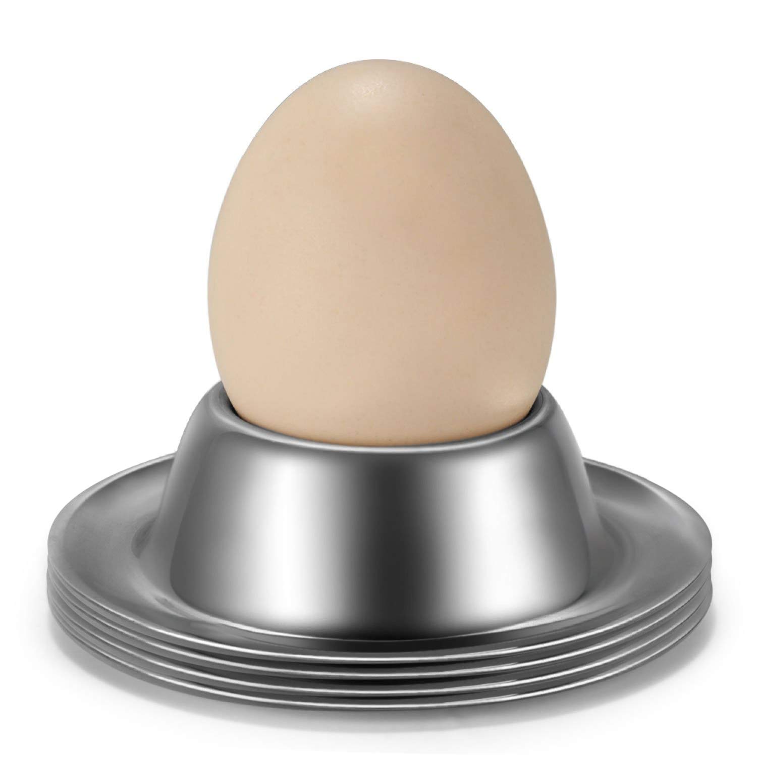 10-teiliger Eierbecherhalter – Set Aus Eierbechern Und -tellern Aus Edelstahl, 10-teiligem Besteckständer, Löffeln Für Harte Und Weiche Eier, Frühstücksset