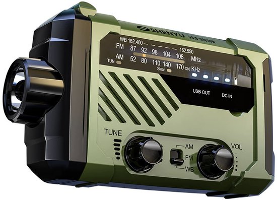 Notfallradio Mit Solarantrieb Und Handkurbel, Hochmoderne Am/fm-überlebensausrüstung Für Den Professionellen Einsatz In Verschiedenen Situationen