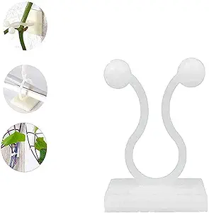 100 Kletterwandclips Für Pflanzen – Unsichtbare Vinyl-wandclips – Pflanzenbefestigungen – Selbstklebende Haken – Kletterpflanzenführungen