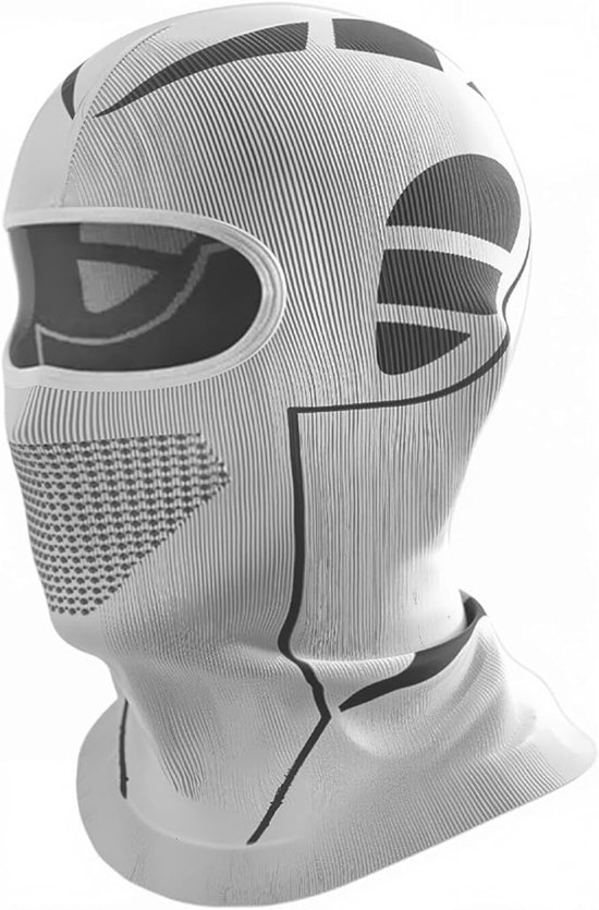 Ski- Und Motorradmaske, Winddichte Sturmhaube, Vollgesichtsbelüftung, Helmtauglich, Unisex Für Skifahren Und Reiten, 38 X 28 Cm, Weiß