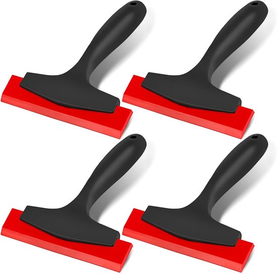 4-teiliges Mini-glasabzieher-set Für Auto Und Bad – Silikon-fensterabzieher Und -wischer Mit Saugnapf – Praktischer Duschabzieher Und Fensterreiniger