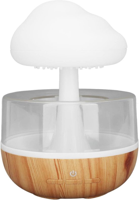 Raincloud Luftbefeuchter Mit Pilzförmigem Wassertropfen-design Und 7-farbigem Aromadiffusor