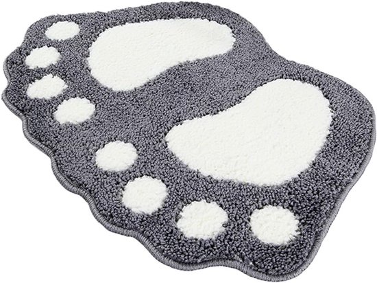 Badematte – Niedlicher Pfotenabdruck, Rutschfest, Saugfähig, Schnelltrocknend, Waschbar, Strapazierfähig, 40 X 60 Cm