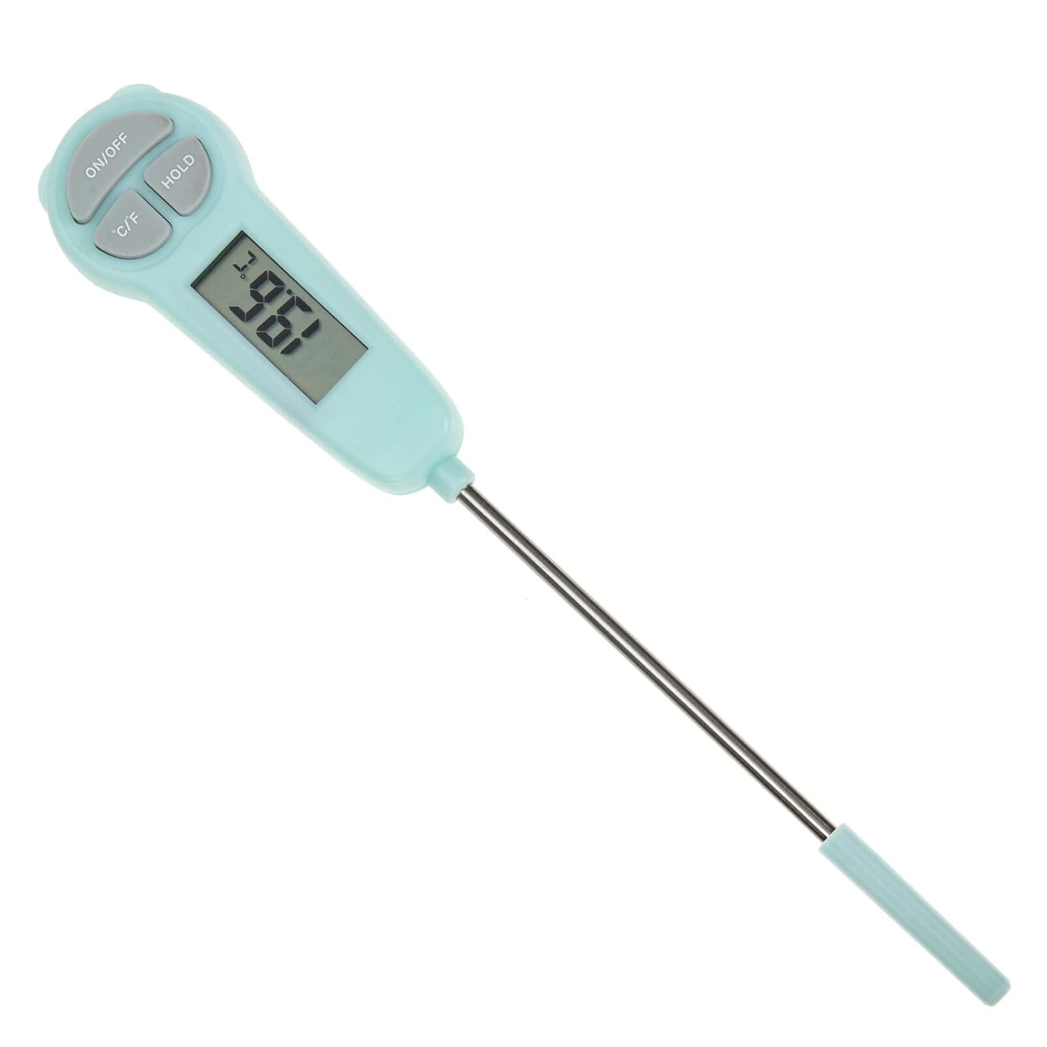 Digitales Sofort-kochthermometer Mit Lcd-anzeige – Celsius/fahrenheit-umschaltung, Für Fleisch, Flüssigkeiten Und Feststoffe, Tragbar