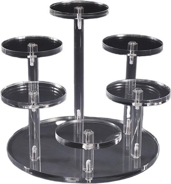 Acryl-displayständer (parfüm, Dekoration, Actionfiguren), Für Donuts, Cupcakes, Desserts, Kosmetik, Schmuck, 1 Stück, 10 Ebenen, Transparent