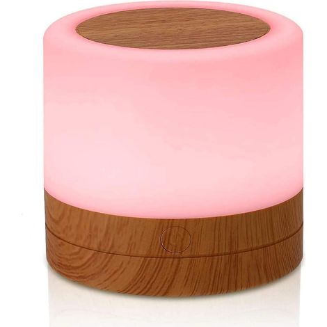 Touch-nachttischlampe, Usb-ladefunktion, 5 Helligkeitsstufen, 13 Rgb-farben, Fernbedienung