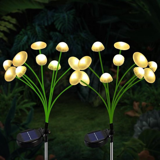 Wasserdichte Led-solar-lichterkette In Form Einer Qualle – Schwingende Gartendekoration